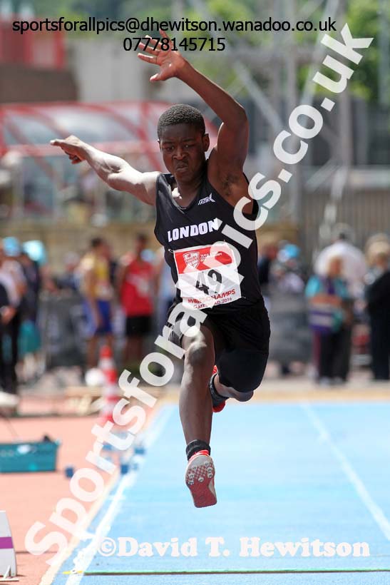 Junior boys triple jump, English Schools Track and Field. Photo: David T. Hewitson/Sports for All Pics